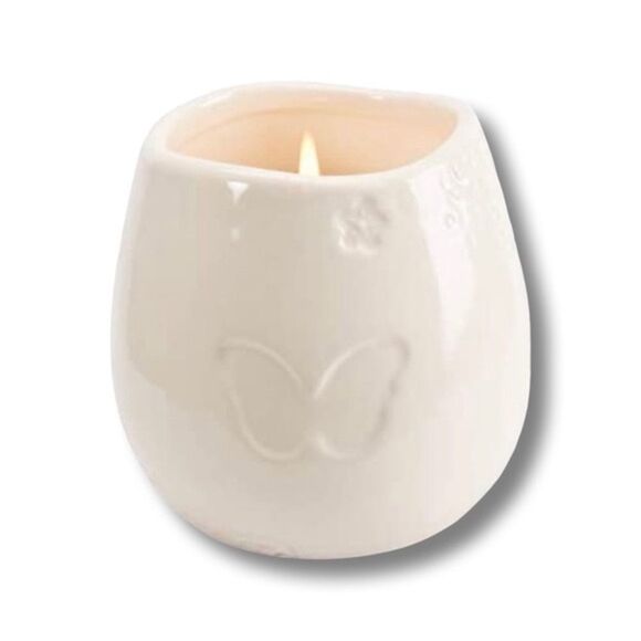 Pavilion Gift Co. In Memory “Light Remains” Ceramic Soy Wax Candle - Ivory - NWT - Picture 2 of 8